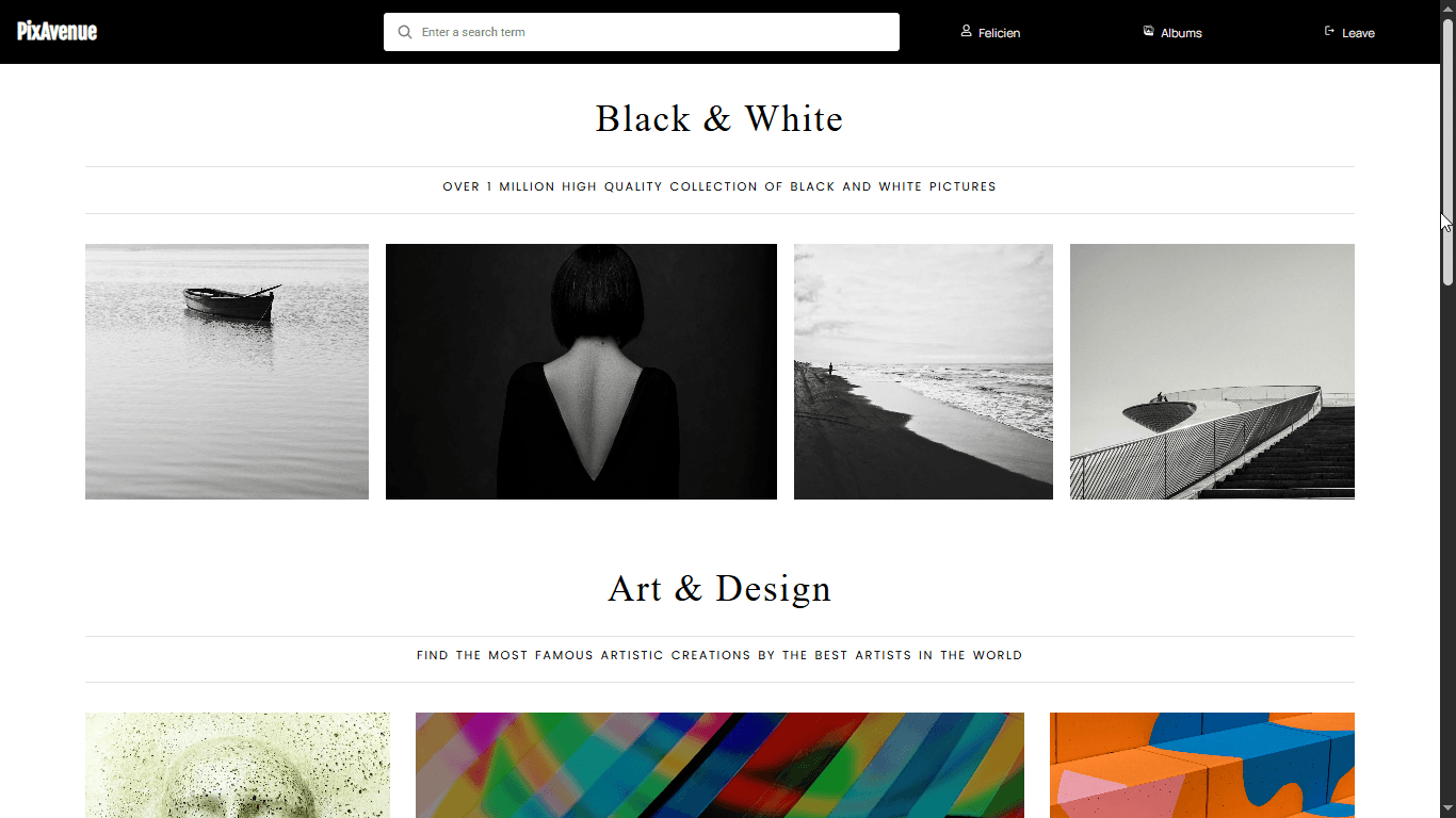 Image application Pixavenue